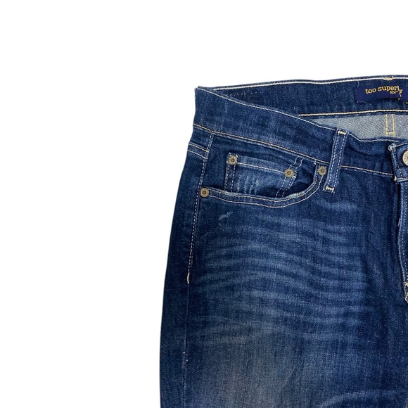 Levi’s 524 Too Super Low Flare Leg Distressed Denim Jeans Size 11 - Picture 2 of 11